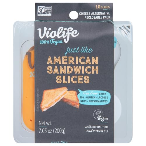 Violife Plant Based Singles Cheese Slices, 7.05 Ounce