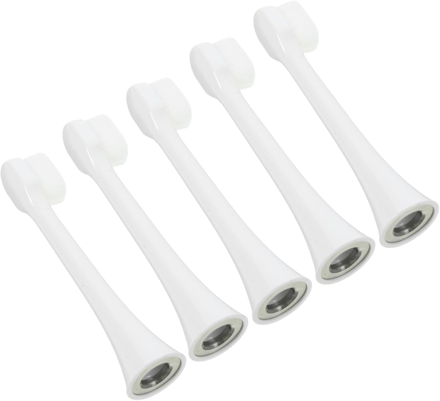 FRCOLOR 5pcs Electric Toothbrush Replacement Heads Soft Bristles for Compatible Snap Handles Toothbrush Parts for Travel