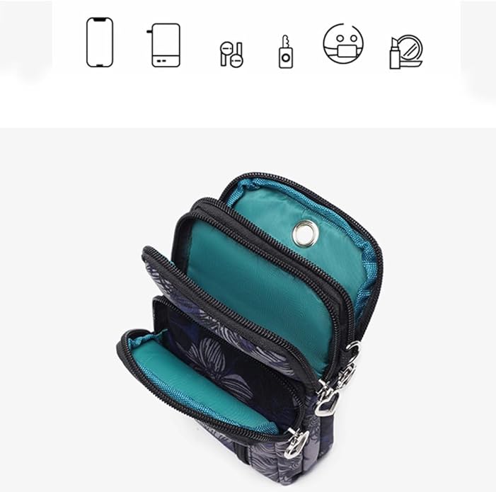 JANKS Small Crossbody Bag for Women - Mini Phone Purses with Crossbody Strap and Wallet - Nylon Arm Bag