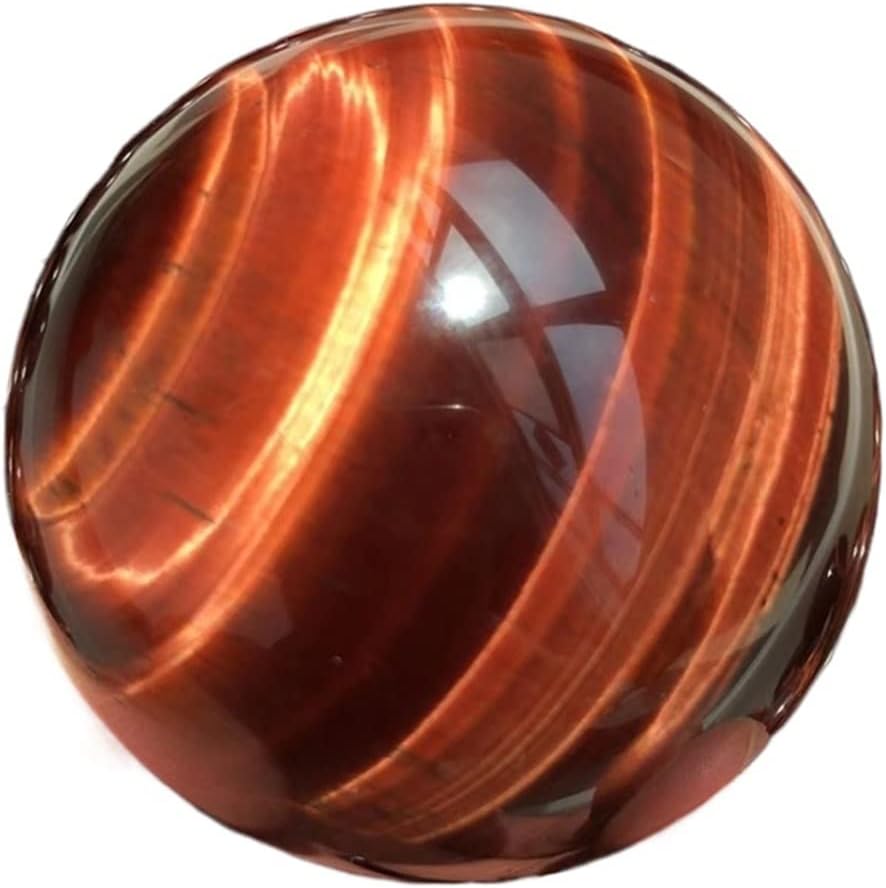 Natural Meditation Crystal 35-40mm Natural red Quartz Tiger Eye Crystal Ball, for Home Decoration Crystal Stone