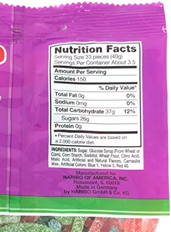 Haribo Gummies-Sour Spaghetti 5 Ounce (Pack of 3)