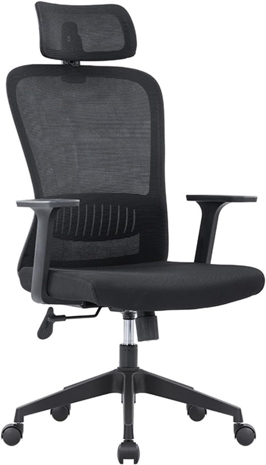 Ergonomic Office Chair Mesh Rolling Recliner with Armrest, Adjustable Headrest, 90°-125°Tilt, High-Back Conference Executive for Home Study Working Study