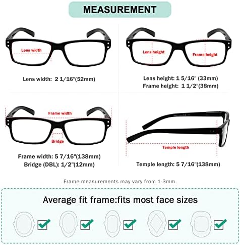 Eyekepper (Have to Buy Both Eye) Black-Left Eye +3.75 Reading Glasses with Different Strength for Each Eye 0.7 ounces