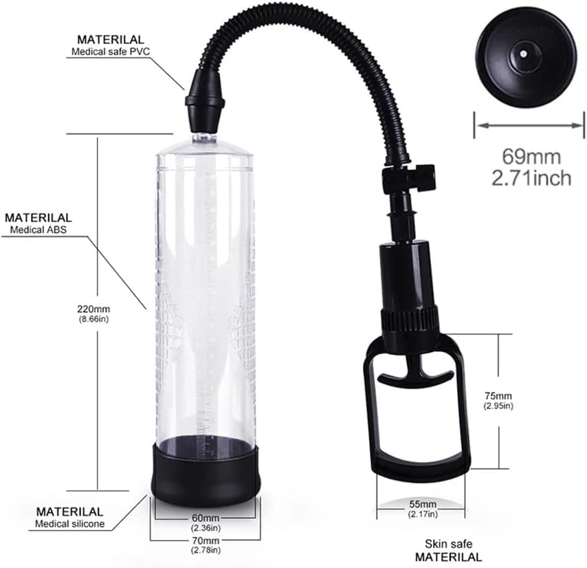 Men's Growth Pump with Strong Suction Vacuum Pump with ED Screen Powerful Electric Vacuum Pump Big 10 Inch Adjustable Bigger Men US Generic US889