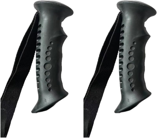 2 Pack Trekking Pole Handle Grip Replacement Rubber Sleeve Adapter with Hand Straps for 20mm Dia. Hiking Poles Walking Stick Cane Monopod Climbing Rod