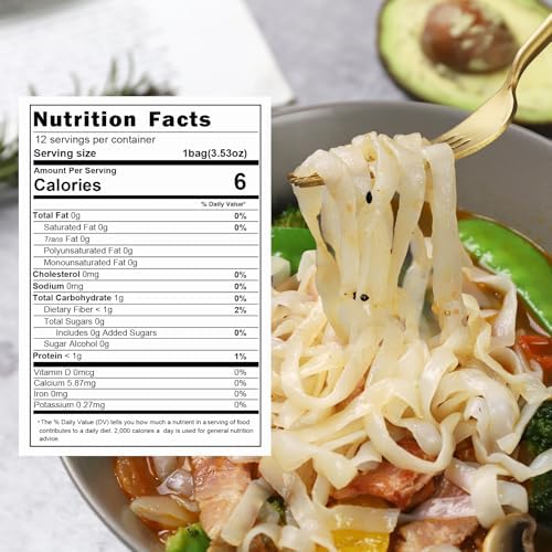 Hethstia Shirataki Noodle, 12 Packs Konjac Fettuccine Low-Carb Pasta Gluten Free, Low Calorie, Vegan, Sugar Free, Keto, Ready to Eat, Healthy Diet, Holiday Gifts