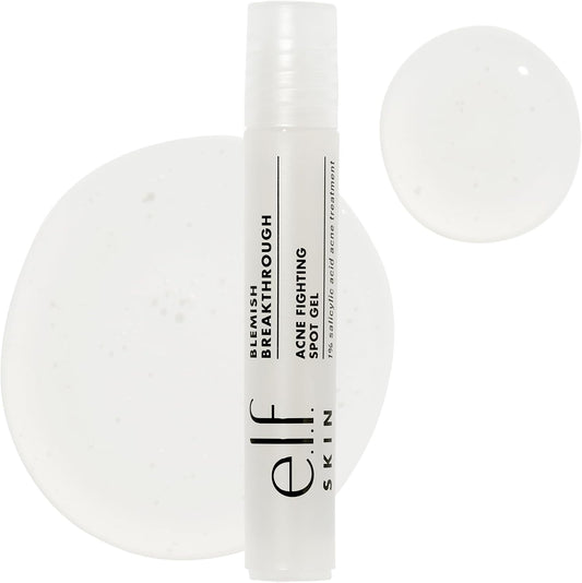 e.l.f. SKIN Blemish Breakthrough Blemish Fighting Spot Gel, Roll-on Blemish Spot Gel For Targeting & Treating Blemishes, Infused With Salicylic Acid