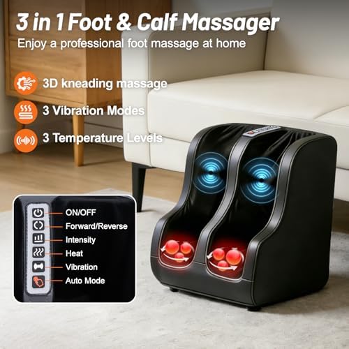 Full Body Massage Mat for Neck Back Foot Calf with Heatand Vibration, Massager Chair Pad with Deep-Kneading.Nodes, Portable Seat Massager for Relaxation, HomeOffice Use, Gifts for Familes Friends