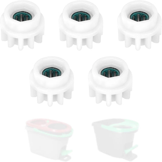 5pcs Spin Mop Bucket Gear Compatible with OCedar Easywring Bucket System, One Way Clutch Bearing Gear Sprockets Replacement Repair for Fixing Most Rotating Mop Buckets(White)