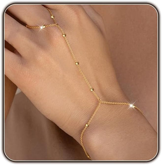 Gold Silver Bracelets for Women Waterproof Jewelry Sets Trendy Thin Dainty Stackable Cuban Link Paperclip Chain Bracelet Pack Fashion Accessories Gifts for Women