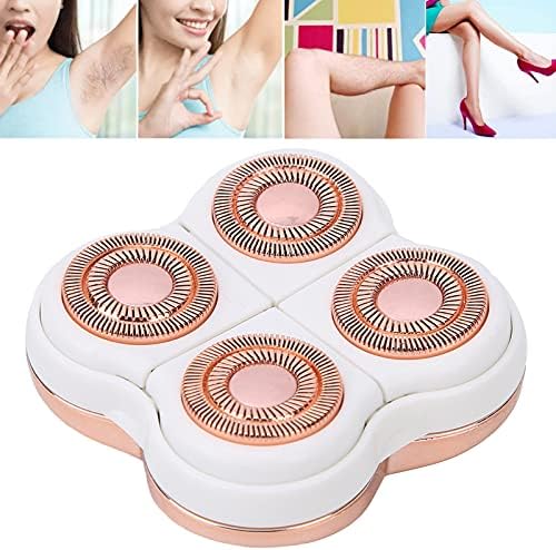 Hair Remover Replacement Head, Rose Gold Plated Replacement Head Convenient Installation Electric Hair Remover Head 360‑degree Floating Blade for Home Use