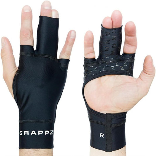 Grappz Middle Finger Brace Compression Gloves – Athletic Buddy Tape & Trigger Finger Splint Alternative – Finger Sleeve & Brace, Arthritis Pain Relief & Joint Stabilizer for All Sports – Unisex S