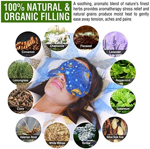 Nature's Approach Aromatherapy Neck Wrap | Hot or Cold Therapy with a Soothing Blend of 12 Natural Herbs | Microwave and Freezer Safe | Celestial Red