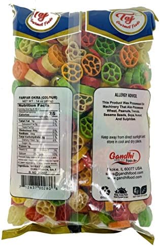 TAJ Gourmet Farfar Fryums (Wheat Pellet Tube), 400g (Okra)