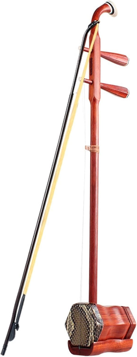 FLFL 2-String Violin Old Mahogany Hexagonal Erhu is Suitable for Beginners and Elderly Beginners Erhu