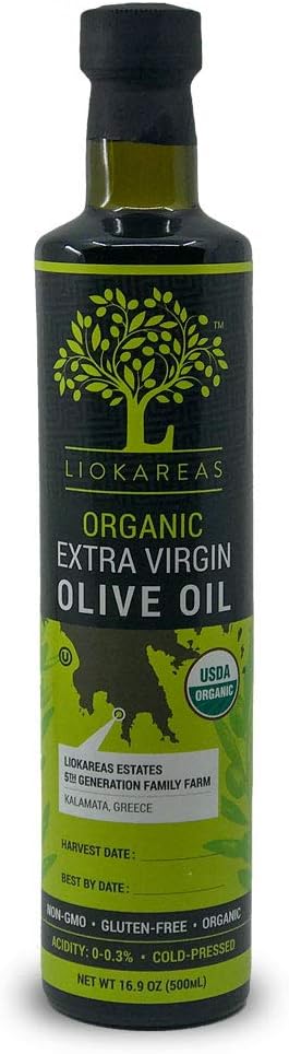 Organic Extra Virgin Olive Oil – Premium Single-Source Greek EVOO with Cold-Pressed Koroneiki Olives – High Phenolic Content, Unfiltered & Pure – For Heart Health & Gourmet Cooking – 500ml