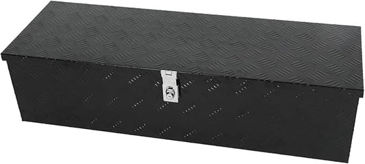 confote 39 Inch Truck Tool Box Aluminum Stripes Truck Bed Tool box for Truck,Pickup,RV,Trailer,Waterproof Storage Organizer with Side-Handles,Lock and Keys-Black