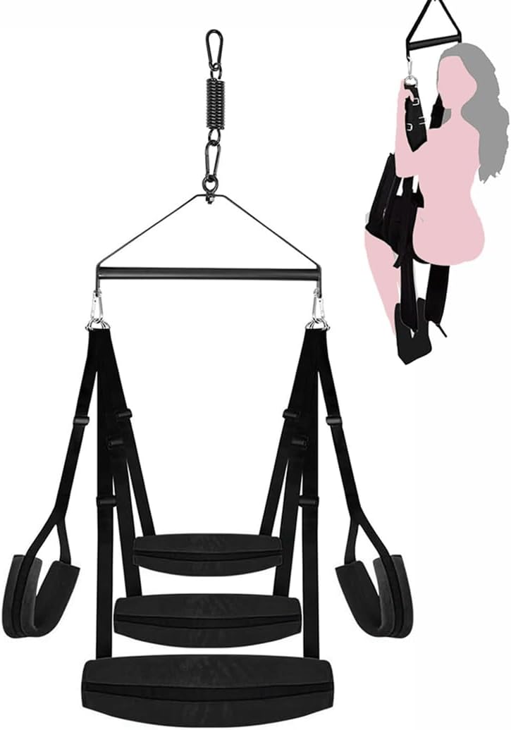 Adult Sex Swing for Bedroom Heavy Duty Ceiling Sex Swing Six Swing for Couples Adults 360 Spinning Sex Swing Hold Up to 800lbs Adjustable Sexy Sex Swing for Adults Women Indoor Sweatshirt