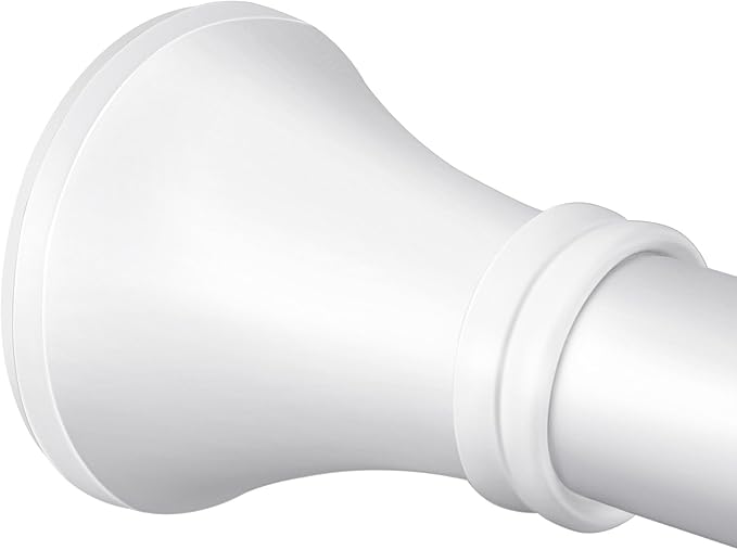 YNL White Shower Curtain Rod 36-94 Inch(3-7.8ft), No Slip No Drill No Rust Shower Rod For Bathroom Window Patio, Adjustable Spring Long Tension Rod