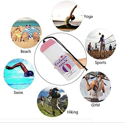 Exclusivo Mezcla 4 Pack Microfiber Quick Dry Beach Towels, Oversized Lightweight Sandfree Pool Towels for Swimming Camping Travel with Bagn (Multi, 35x70 Inches)