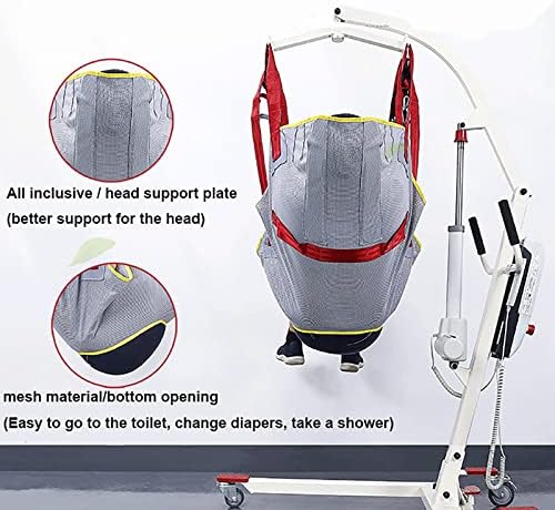 Patient Lift Toileting Sling, Large Mesh Sling for Shower Full Body Sling with Commode Opening Toileting Hoist Sling for Elderly, Disabled