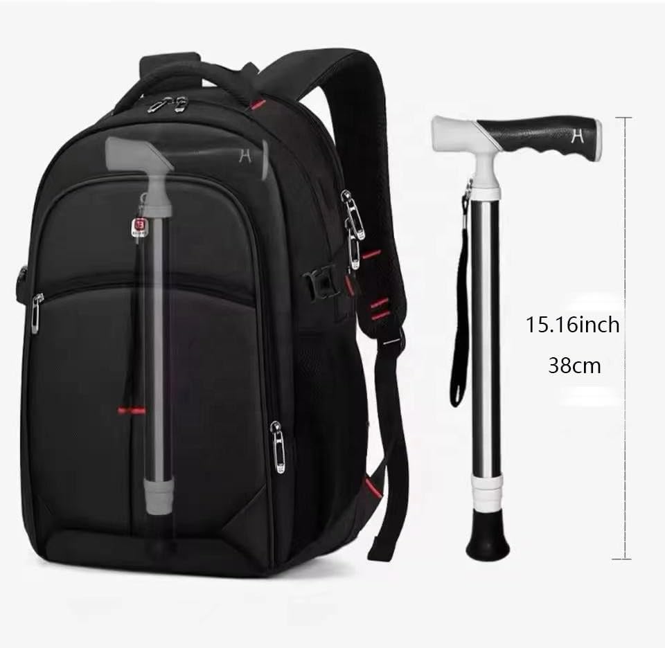 Outdoor Trekking Pole, Titanium Alloy Telescopic Walking Stick, Non-Slip, Ultra-Light, Convenient, Adjustable, Suitable for Travel, Hiking and Elderly People