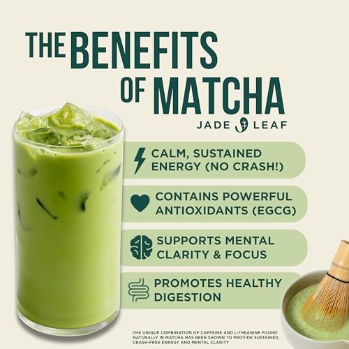 Jade Leaf Matcha Green Tea Powder - USDA Organic, Authentic Japanese Origin - Classic Culinary Grade - Antioxidants, Energy [8.8 Ounce (250 Gram) Super Value Size]
