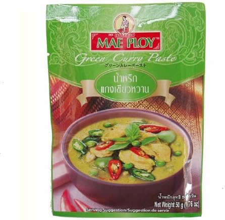 Mae Ploy, Green Curry Paste, 50 g. [Pack of 3 pieces]