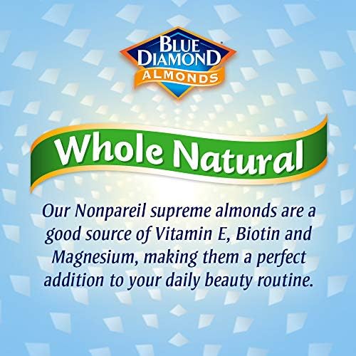 Blue Diamond Almonds Whole Natural Raw Snack Nuts, 25 Oz Resealable Bag (Pack of 2)