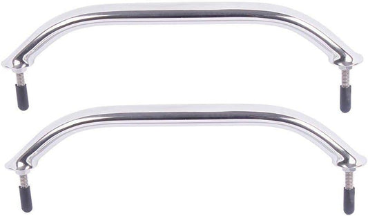 Hoffen 12Inch Boat Grab Bar, Stainless Steel Oval Grab Handle Handrail Multipurpose Hardware (2pcs)