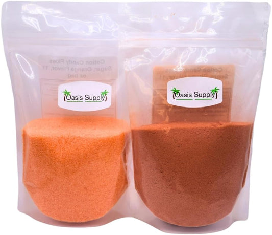 Cotton Candy Floss Sugar (Pink Cherry, Orange Flavor, 11 oz Each) –Cotton Candy Flavoring Super Floss - Candy Supplies