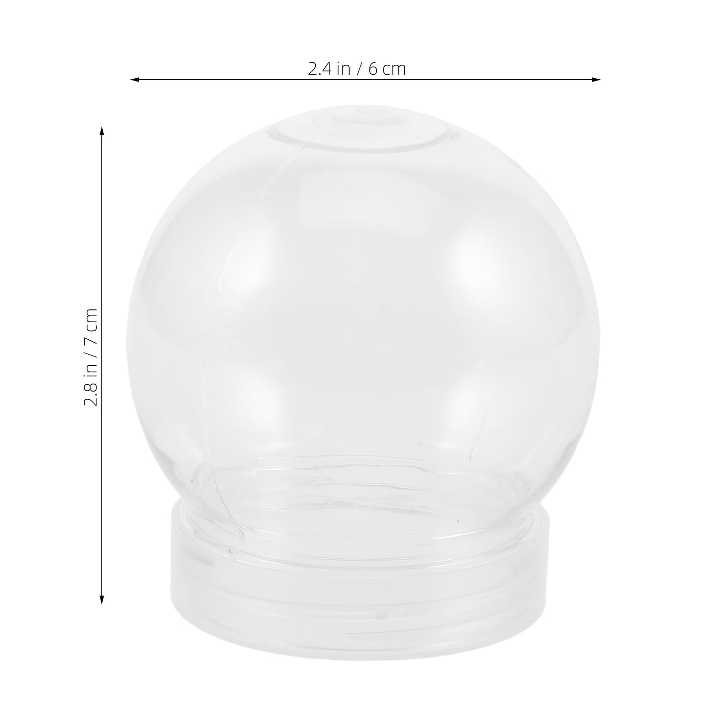BESTOYARD 15 Pack Snow Globe Clear Water Globes, Empty Snow Globe Making Props for DIY Crafts, Christmas Decorations, Fillable with Paint, Fabric, Glitter, Candy, Photos, Mini Trees