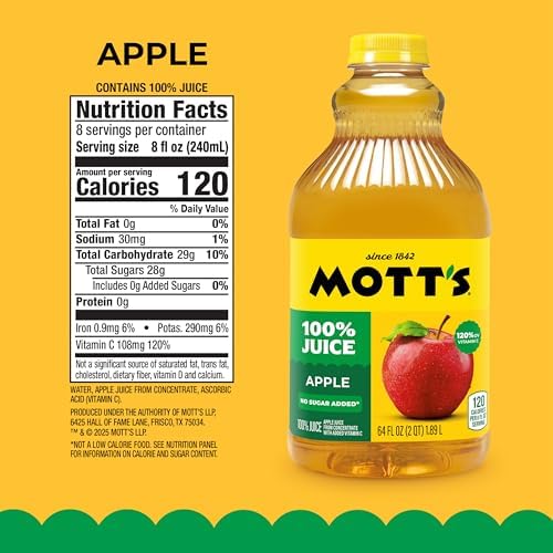 Mott's 100% Original Apple Juice, 64 fl oz bottle