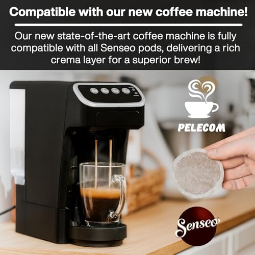 Senseo Espresso Dark Roast Coffee Pods – 240 Count (5 Packs) – Strong & Concentrated Flavor with Rich Crema – Single-Serve Coffee Pads Compatible with Senseo & PeleCom Machines – Imported from the Netherlands