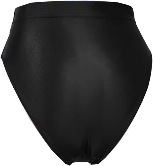 Women's High Cut Thongs Briefs Ballet Dance Underwear Booty Shorts Shiny Panties