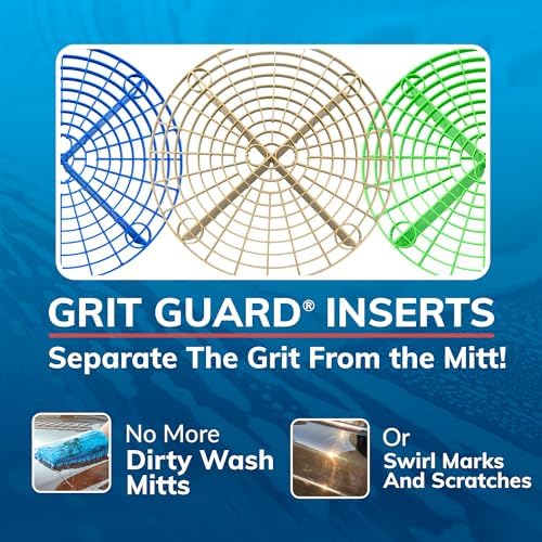 The Original Grit Guard Blue Bucket Insert - 10" Diameter Car Wash Bucket for Car Washing, Detailing Compatible with 3.5, 4, 5 and 6 Gallon Buckets