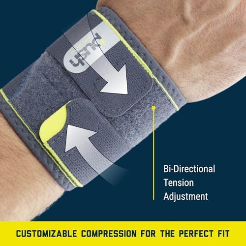 Push Sports Wrist Support Brace for Sports & Athletics - Relieve Pain from Tendonitis, Sports Fractures (Left) - Wrist Support Weight Lifting, Wrist Support Brace, Wrist Brace for Weightlifting