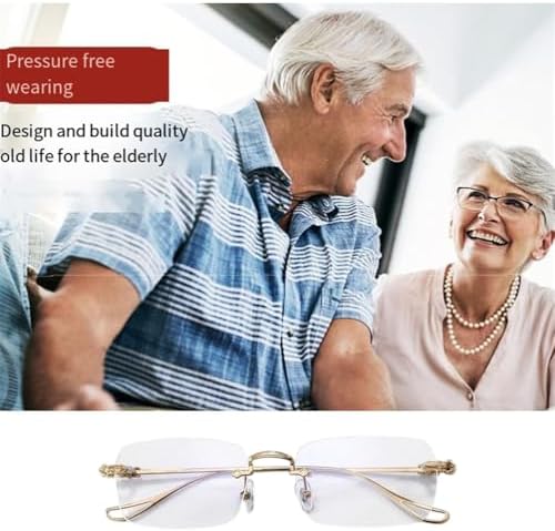 Photochromic Ultra-Light Reading Glasses | Auto-Focus + Frameless, Smart Zoom, Anti Blue Presbyopic Glasses