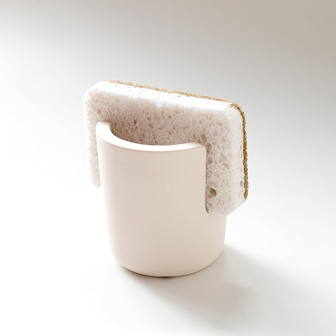 Selegna Diatomite Stone Sponge Caddy â Quick Drying Diatomaceous Earth Sink Organizer â Instant Drying Kitchen Sponge Holder for Sink â Compact Large Stone Sponge Holder