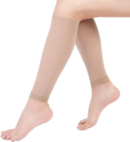 Calf Compression Sleeve, Footless Compression Sock Strong Calf Support 20-30 mmHg Medical Gradient Shin Splints, Prevent Varicose Veins, Swelling Relieve Pain for Men Women