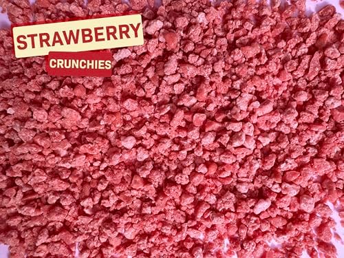 Strawberry Crunch Toppings, Crunchies Ice Cream, Froyo, Red Cupcakes Toppers, Frappe and Dessert Toppings, Strawberry Crumbles, 7 Ounce