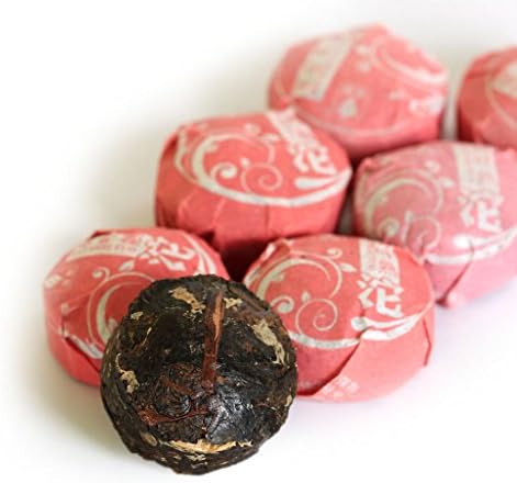 Puerh Tea Cake 80Pcs / 16.93oz 2015 Year Ripe Shu Lotus Leaf Flavored - Chinese Yunnan Puer Pu'er Pu-erh Tea - Mini Tuocha