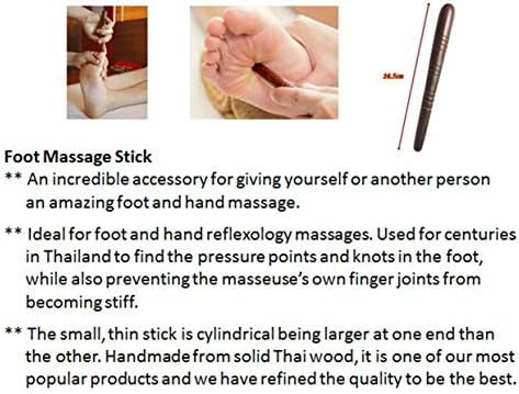 Reflexology Traditional Wooden Thai Massager Tools Full Body Foot Stick Hook Back Spa Face Gua Sha Therapy Trigger Point Massage Tool Relieve Shoulder Pain Wood (Set of Foot & Hand Therapy)