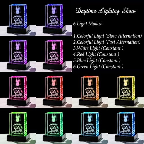 Qianwei 60th Birthday Gifts for Women Men - 3D Guardian Angel Gifts Personalized 1964 60 Year Old Birthday Present for Her Him - Happy 60th Birthday Gifts Ideas for Mom Dad Unique