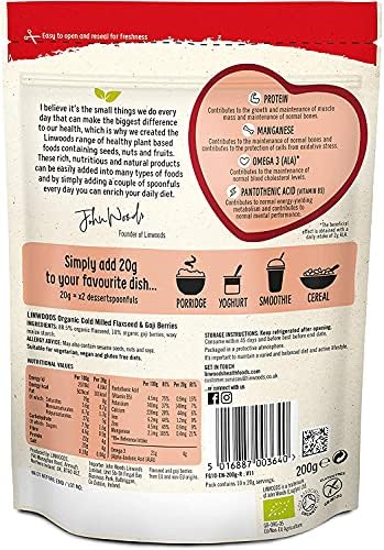 Linwoods Milled Flaxseed & Goji berries 200g - Pack of 2