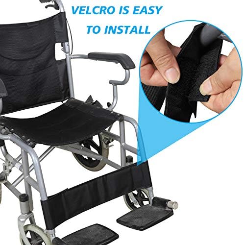 FUSHIDA 2 PCS Wheelchair Calf Strap, Soft Footrest for Disabled Elderly, Transporter Leg Strap Support, Medical Leg Restraint Use Oxford Cloth Material 20.5 x 3.9 Inch F256