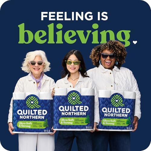 Quilted Northern Ultra Soft & Strong Toilet Paper, 32 Mega Rolls = 128 Regular Rolls, 5X Stronger*, Premium Soft Toilet Tissue