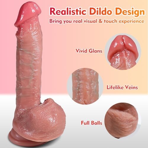 8.07 Inch Realistic Dick with Strong Suction Cup Dilbo for Women R Silicone Thrusting Sensory Toys Woman Hands-Free Toy for Women YSA702