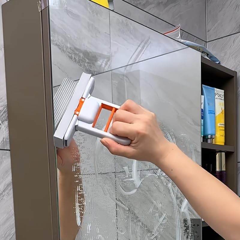 Expandable Mini Mop - Wet & Dry Multi-Functional Cleaning Tool with Compact Space-Saving Design, Efficient Head & Stylish Handle for Kitchen, Bathroom, Living Room & Car Glass