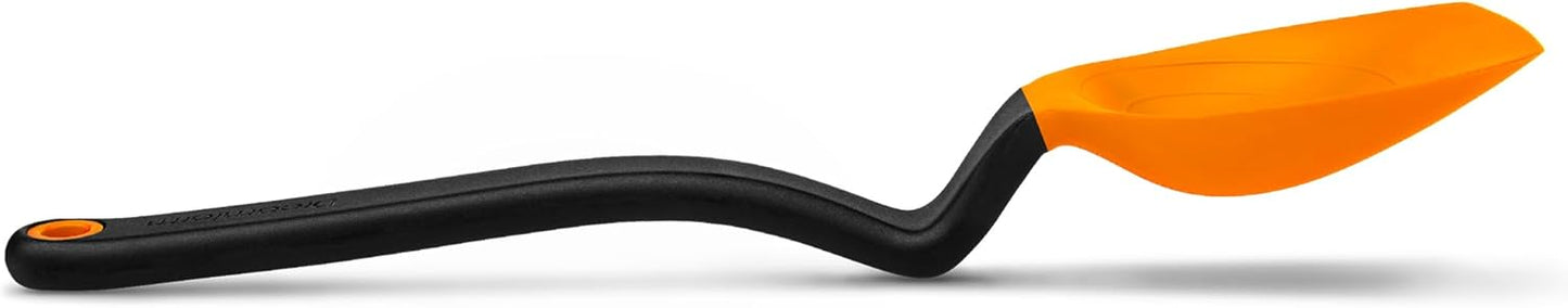 Dreamfarm Supoon Non-Stick Sit-Up Silicone Scraping, Serving, Cooking Spoon Measures 5ml Tsp & 15ml Tbsp - 11" Orange